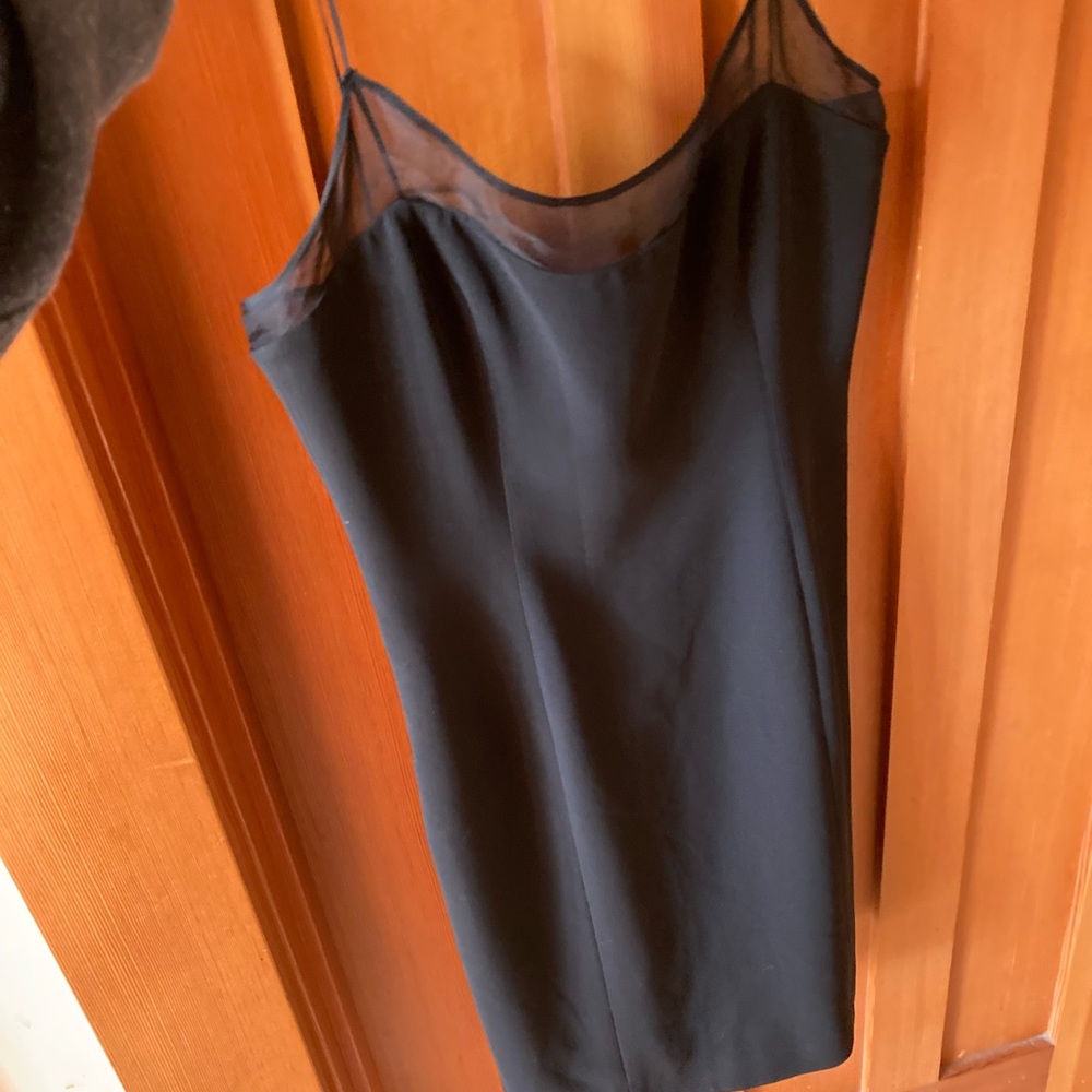 Black Tahari Mini Dress w/ Slit Size 2